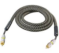 All4u BNV 3 High-End RCA Cable (RCA Male to RCA Male, Chromed Solid Metal Plug) 1.5 m for Video Applications Black