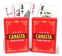 All7s Canasta Playing Cards with Point Values, 2 Large Index Decks for Adults & Seniors, Easy-to-Read Jumbo Index, Durable Cards for Smooth Gameplay