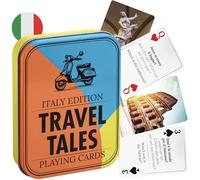 All7s Travel Tales Playing Cards - Italy Edition - Learn Italian Travel Phrases While You Play - Pocket-Sized Card Deck with Stunning Italy Photos - Travel Gift for Women, Seniors & Explorers