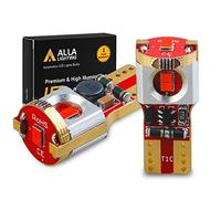 Alla Lighting 168 194 T10 LED Bulbs Super Bright Red 175 2825 W5W 192 2821 ZS SMD 12V Interior Lights for Cars, Trucks Map, Dome, Trunk Cargo, Door Step Lamps Replacement