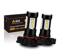 Alla Lighting CANBUS 2504 PSX24W LED Fog Lights Bulbs 12276, 6000K Xenon White Xtreme Super Bright 80W High Power Chipsets12V Replacement