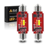 Alla Lighting Dual Color 578 212-2 LED Festoon Bulbs, White/Red Switchback 41MM 211-2 214-2 CAN-bus Map, Dome, Door, Trunk, Stepwell Courtesy Lights
