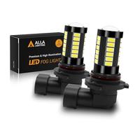 Alla Lighting H10 9145 LED Fog Light Bulbs 2800lm Xtreme Super Bright 9145 LED Bulb 5730 33-SMD 12V LED 9145 Bulb 9140 9145 H10 LED Fog Lights - 6000K Xenon White