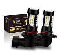 Alla Lighting Premium H10 9145 LED Fog Lights Bulbs 9140 9155 Upgrade, 6000K Xenon White PY20D Base Extremely Super Bright 12V LED Lamps Replacement