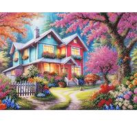 AllAboutEmbroideryUA Bead Embroidery kit Spring Cottage HS-5101 Beaded Cross Stitch Needlework