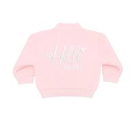 allaboutthebump Hello World Embroidered Knitted Baby Cardigan - Newborn & Baby Knit Sweater | Soft Cotton Knitted Jacket | Custom Name Option Available | Unisex Baby Gift