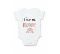 allaboutthebump I Love My Daddies Printed Baby Vest/Bodysuit (Father's Day Gift) Present (0-3 Months)