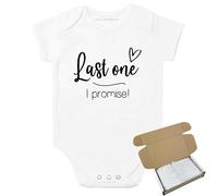 allaboutthebump Last One I Promise Baby Announcement Printed Baby Vest Gift (New Mum, New Dad, New Baby, Surprise)