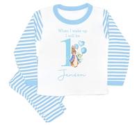 allaboutthebump Personalised Boy's Blue Rabbit Birthday Pyjamas When I Wake Up I Will Be... (as8, age, 3_years, 4_years)
