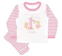 allaboutthebump Personalised Pink Ballerina Birthday Pyjamas When I Wake Up I Will Be... (Pink Stripe, 2-3 Years)