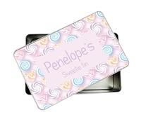 allaboutthebump Personalised Sweet Biscuit Cookie Treat Tin for Girl | Daughter | Mum | Nan (19.5cm x 12.5cm x 5.5cm) [Ideal Christmas, Mothers Day or Birthday Gift Present] Bits and Bobs