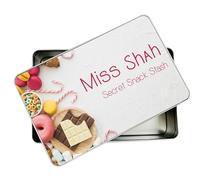 allaboutthebump Personalised Teacher's Sweet Biscuit Tin | Teaching Assistant (19.5cm x 12.5cm x 5.5cm) [Ideal Christmas, Mothers Day or Birthday Gift Present] Bits and Bobs