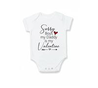 allaboutthebump Sorry Boys Daddy Is My Valentine Baby Vest Bodysuit (0-3 Months)
