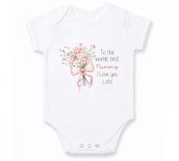 allaboutthebump To the worlds best Mummy I love you lots! Floral bouquet printed Unisex New Baby Vest (Bodysuit, Onesie) 100% Cotton Boys Girls (Vest: White, 12-18 Months)