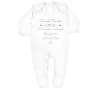 allaboutthebump Twinkle Twinkle Little Star We Made A Wish | Baby Announcement Vest Bodysuit (Pregnancy Reveal) - Optional Gift Wrapped with Box (Babygrow: White, Newborn)