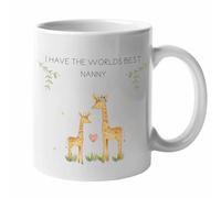 allaboutthebump World's Best Nanny Giraffe Nanny and Child Printed Ceramic Mug (1st Mothers Day Gift | I Love My Mum | Happy Mothers Day | First Mothers Day Mum)