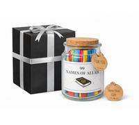 Allah 99 Names Jar - Asma-ul-Husna Reminder Gift Jar | Islamic Spiritual Keepsake with Colour Coded Scrolls | Ramadan, Eid & Special Occasion Gift