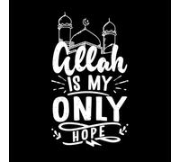 Allah is My only Hope Vinyl Wall Decals 34x59.8cm Car Body Decoration White