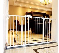 ALLAIBB Walk Through Baby Gate Auto Close White Child Safety Gates, Ex. 57.5-62.2 in