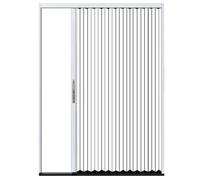 AllAluminum Alloy Folding Door with Lock Invisible Sliding Partition for Kitchen Balcony Bathroom ToiletWhite Left Size 610x2030mm