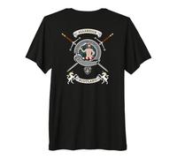 Allardice Scottish Clan Badge Tartan & Swords (Back) Premium T-Shirt
