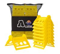 Allatiks 32 Pack 4" Flatbed Edge Protectors with Carrying Case - 4" Winch Ratchet Straps - Plastic Corner Protectors for Flatbed Cargo Load Truck Shipping Edge Protector (4" x 6")