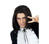 ALLAURA - Assassin Wick Wig Hitman Black Keanu Wig 90s Mens Costume - Black Vincent Vega Wig Hairstyle Can Tie into Ponytail