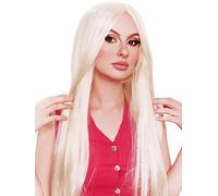 ALLAURA Blonde Wig Barbi Wig, Long Straight Wigs for Women Natural Hair Wigs Synthetic Blonde Wigs for Girls Daily Party Halloween Cosplay Wig 31 Inch