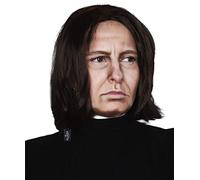 ALLAURA Compatible with Snape Costume - Long Black Wig for Men - Dark Wizard, Professor, Vampire, Farquaad, Wick, Michael, Vincent Cosplay - Adult Halloween Hairpiece for Movie & Fantasy Looks