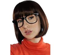 ALLAURA Compatible with Velma Wig - Brown Bob Wig with Glasses for Women - Cosplay, Flapper Hair with Bangs, Cartoon Detective Look, Halloween Costume, Dora Style, Retro Nerdy Outfit Accessory