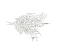 Allayu 100 pcs Delicate 3D Metal Charms pendants Jewelry DIY Making Accessory Bracelet, Silver White, 29x5x2mm