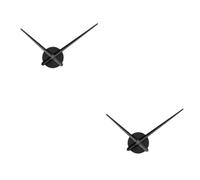 Allayu 2 Set of Wall Clock Mechanism Modified Replacement Anti-Rust Battery Powered Solid Color Analog Detachable Mechanisms Black, Black Large 2Set