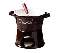 Allayu Atmosphere Hotpot Cup with Fork Ceramic Chafing Dish Cup Ceramic Atmosphere Hotpot with Fork Ceramics Fondue, Coffee, 201-300ml