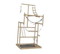 Allayu Bird Playground Parrot Stand With Playpen Cockatiel Budgie Feeder Cups And Climbing Features Measuring Approximately 48 Cmx33.5 Cmx94.5 Cm/18.90 Inch X 13.19 Inch X 37.20