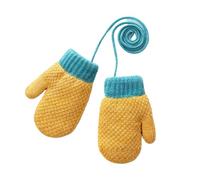Allayu Boys Baby Gloves 6-12 Months Mittens Kids Thermal Full Finger Mittens With Stringbaby Gloves Plush Gloves For 2 Year Old, D