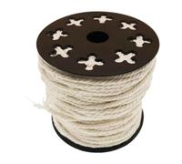 Allayu Braided Cotton Rope 6mm Weaving Tapestries Wall Hangings Dream Catchers And Unique Crafting Projects 3mm Handmade Decorations Natural Cotton Cord Wedding Home Party, White, 50m