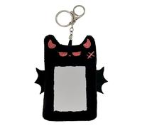 Allayu Cartoon Plush Photocard Holder Kawaii Korean ID Card Cover Sleeve 3 Inch Kpop Photocard Holder Kawaii Korean Cardholder, Black