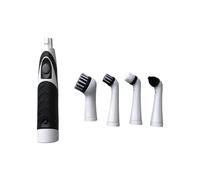 Allayu Cleaning Solution Electric Cleaning Brush With 4 Attachments For Bathroom Floor Tile Kitchen And Car ABS, White+Black