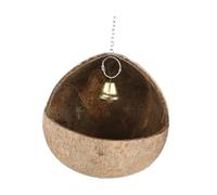 Allayu Coconut Bird Nest Hut Nesting Hideout Eco Friendly Solution For Pet Birds Coconut Shell Bird Nest Birds Fiber Shell Novel In Shape Parakeet Breeding Hut Toy, No shred, 13x13cm