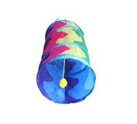 Allayu Collapsible Tunnels Fun Toy Tube Excellent Hideaway For Kittens Promoting Creative Play Small Animal Tunnel Tube Hideout. Foldable Does Not Up Much Space