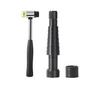 Allayu Compact And Lightweight Ring Stretcher For Jewelry Enthusiasts Easy Expansion Metal Wedding Band And Jewellery Tool, Black + rubber hamme