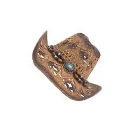 Allayu Cowboy Hat Roll Up Brim Vintage Straw Lightweight Breathable Comfortable For Summer Picnics And Beach Activities Roll Up Brim Cowboy Hat Sun Rodeo Festival