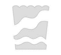 Allayu Craftsmen Quilt With Multi-Function Ruler Acrylic Wave Ruler Sewing Template For Cutting Crafts Acrylic Wave Tailor Drawing Cutting Crafts