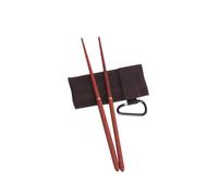 Allayu Durable Collapsible Chopsticks Come with Carrying Pouch Lightweight for Camping Traveling and Outdoor Dining Studio Chop Sticks Stainless Plastic Food Fork , Coffee , 205mm