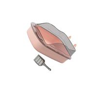 Allayu Durable Pet Bedpan Tray With Frame Small Animals Pan Rabbits Hamsters And Easy To Clean After Chinchillas And Many Other Small Pets. Upper And Lower Parts Of Open Top Pet, pink, 50x34x18cm