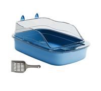 Allayu Durable Pet Bedpan Tray With Frame Small Animals Pan Rabbits Hamsters And Easy To Clean After Chinchillas And Many Other Small Pets. Upper And Lower Parts Of Open Top Pet, blue, 50x34x18cm