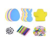 Allayu Easter Foam Stickers Set Fun Kids Crafts Classroom Bunny Egg Chick Decorations for Creative Gifts And Durable.Stickers Can Be Easily Applied And Removed Without Leaving Any