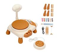 Allayu Electric Pottery Wheel Turntable Pottery Wheels Designed For Kids Crafting Adventures 2x Dry Clay Block Children Electric Wheel Kids Craft Toys