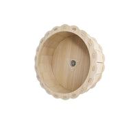 Allayu Essential Hamster Cage Accessory Wooden Wheel For Small Animals Dwarf Hamsters Kittens And Engaging Fun Pet Hamster Running Wheels Stand Cage Accessories, Wood, 15x6.5cm