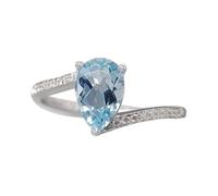 Allayu Exceptional Women Ring Water Drop Tear Shape Ring Charming Engagement Wedding Band Can Serve As Elegant Wedding Band Will Be Cherished For Years To Come Show Commitment